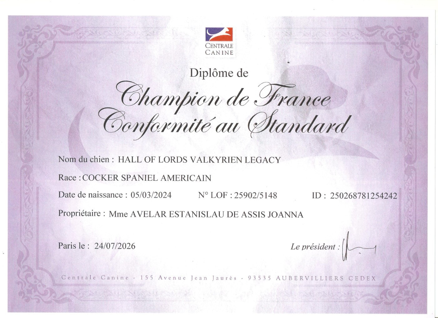 "Valkyria" est officiellement Championne de France!